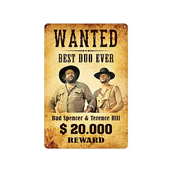 BLECHWAREN FABRIK BRAUNSCHWEIG Bud Spencer & Terence Hill Panneau Métal Wanted