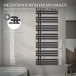 LuxeBath Anthracite - 600x1600 mm