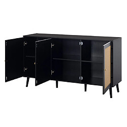 Bestmobilier Buffet bas Goto - Noir pas cher