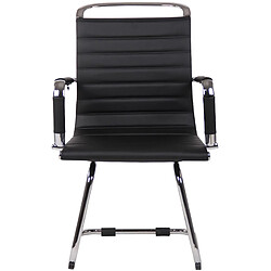 Decoshop26 Chaise de bureau piétement luge - Chromé