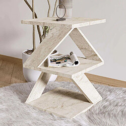Hanah home Table d'appoint rectangulaire - Beige