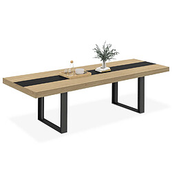 Idmarket MARKET Table PHOENIX extensible bois/noir