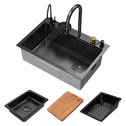 ML-Design Évier Cuisine Encasté Multifonctions 68x46 cm