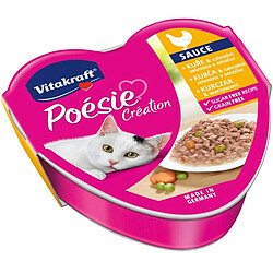 Vitakraft POESIE CREATION SOS Poulet 85 g Aliment pour chat - Saveur poulet - Sans gluten, conservateur, sucre, soja