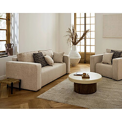 Bestmobilier Canapé Topaze - 2 Places - Beige