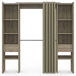 Avis Idmarket Dressing extensible double MERYL 120/180 x 50 x 180 cm hêtre