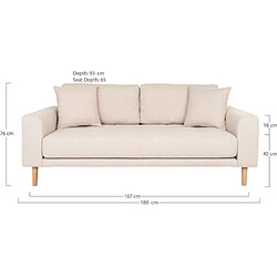 Avis UB Design Salon Lido Canapé tissu - Sable