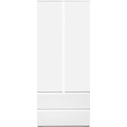 But Armoire 2 portes 2 tiroirs Lumia - Blanc pas cher