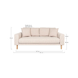 Acheter UB Design Salon Lido Canapé tissu - Sable