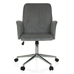 HJH OFFICE Chaise SOLAO CORD - Velours Gris