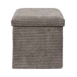 Acheter The Home Deco Factory Pouf de rangement pliable effet côtelé - Taupe