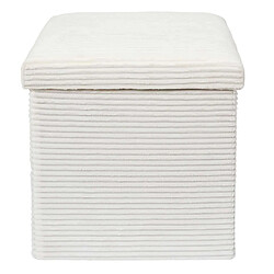 Acheter The Home Deco Factory Pouf de rangement pliable effet côtelé - Beige