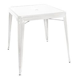 Bolero Table de bistrot carrée - Blanc
