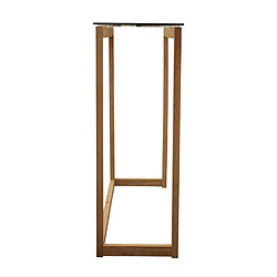 The Home Deco Factory Console en verre et bois - Marron et transparent pas cher