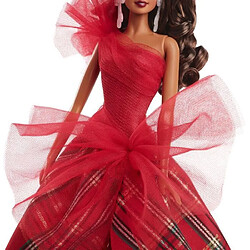 Barbie Poupée Joyeux Noël Châtain HRM63 pas cher