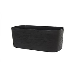 Jardinière rectangulaire avec soucoupe - Noir