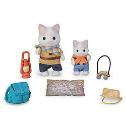 Sylvanian Families 5763 Duo d'Explorateurs Duo chat Latté - Accessoires de randonnée inclus