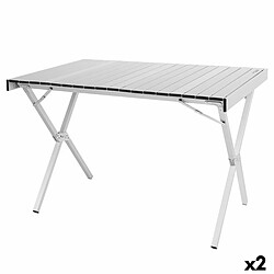 Aktive Lot de 2 tables de jardin pliantes - Multicolore