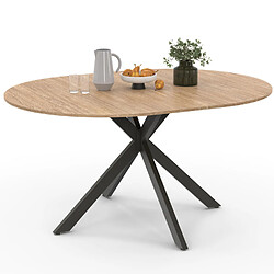 Idmarket MARKET Table à Manger Ronde Alix 6-8 Personnes