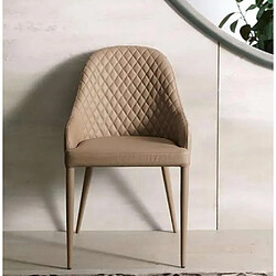 Inside 75 Chaises BETTA Lot de 2 - Crème Café