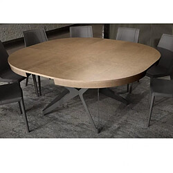 Inside 75 table à manger ronde extensible - Chêne naturel