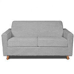 Inside 75 Viking Canapé convertible - Matelas 20 cm - Velours côtelé - Design scandinave