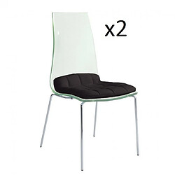 Inside 75 Lot de 2 chaises LUXOR BLACK