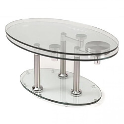 Inside 75 Table basse ovale - transparent