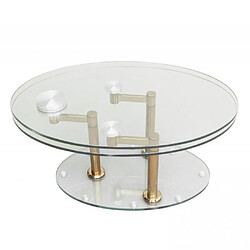 Inside 75 Table basse ovale - Transparent