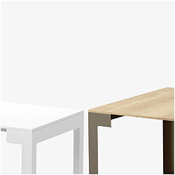 Inside 75 Console ULISSE acier - Blanc et bronze