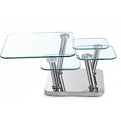 Inside 75 Table basse pivotante verre - Transparent