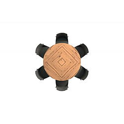 Inside 75 table à manger ronde extensible - Chêne naturel