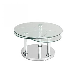 Inside 75 Table basse ronde 3 plateaux - Argent