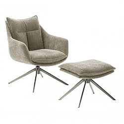 Inside 75 Fauteuil pivotant tissu - Gris