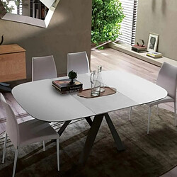 Inside 75 Table à manger verre - Blanc