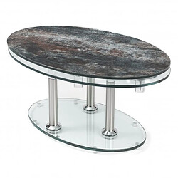 Inside 75 table basse ronde en verre - transparent