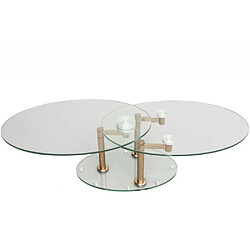 Inside 75 Table basse ovale - Transparent
