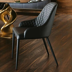 Inside 75 Lot de 2 Chaises BETTA - Cuir graphite