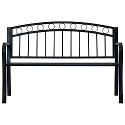 helloshop26 - Banc de jardin - Acier noir
