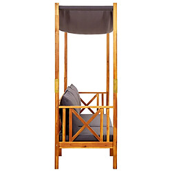 Banc de jardin avec Auvent helloshop26 - 179 cm Bois d'Acacia