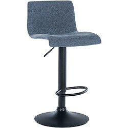 Decoshop26 Tabouret de bar en tissu - Bleu