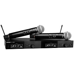 Shure SLXD24DE SM58 G59 Système sans fil - Double SLXD4D + SLXD2 SM58 - Bande G59 (470 / 514 MHz)