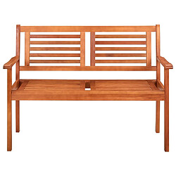 Banc de jardin 2 places helloshop26 - 120 cm Bois d'Eucalyptus
