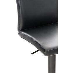 Decoshop26 Tabouret de bar pivotant - Noir pas cher