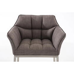 Decoshop26 Tabouret de bar tissu - Gris pas cher