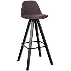 Decoshop26 Tabouret de bar scandinave - Marron