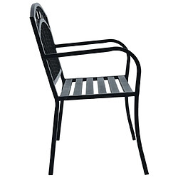 helloshop26 - Banc de jardin - Acier noir