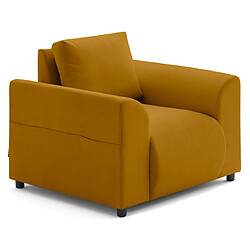 Lisa Design Camelia Fauteuil Velours - Jaune