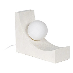 BigBuy Home Lampe de bureau Blanc Polyrésine 220-240 V 26,5 x 10 x 19,5 cm