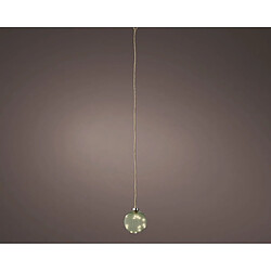 Lumineo Boule de Noël Lumineuse Jute Verre Ø 10 cm